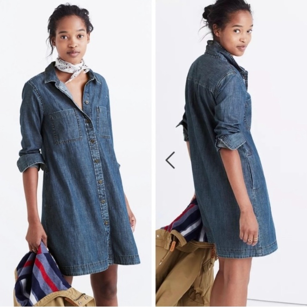 Madewell Camisa Chambray Shirtdress Size S